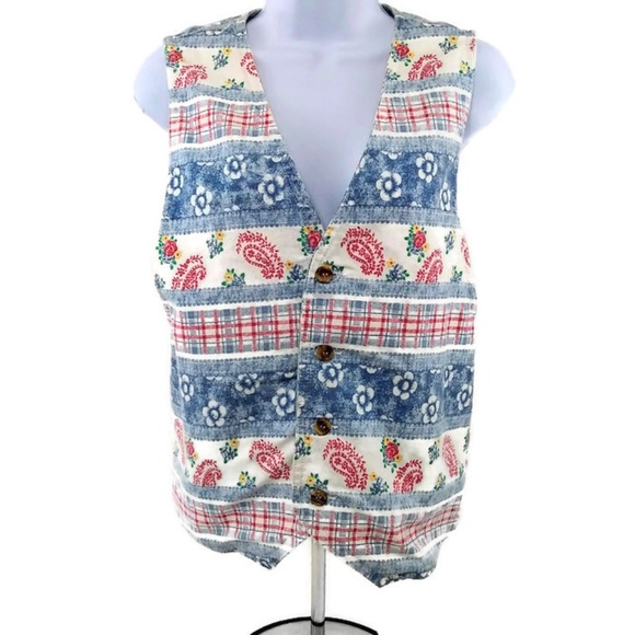 Vivaldi Jeanswear Vintage Women's Denim Jean Vest Medim - Picture 1 of 7